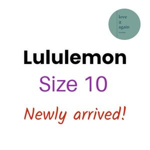 Lulu Navy Dance Studio Pant III LINED Regular RARE Size 10